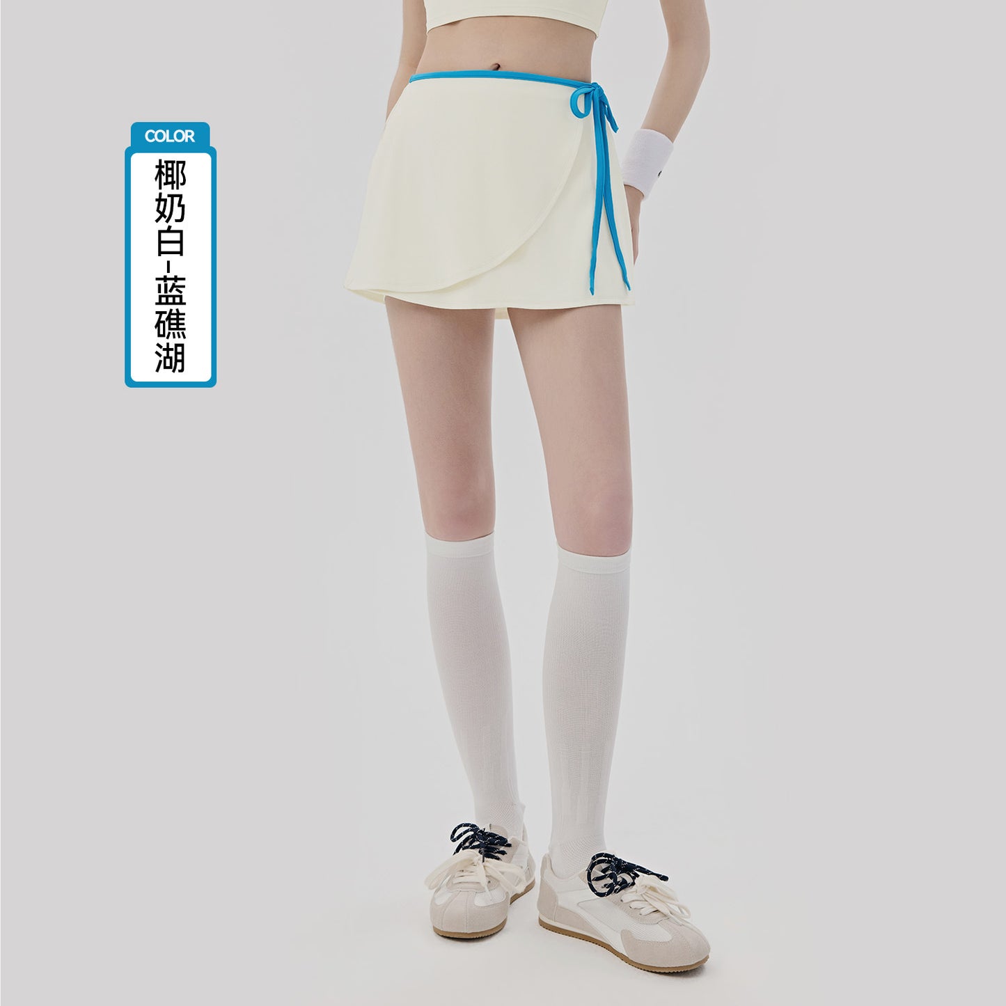 01/2026 New yoga mini skirt with pockets, faux two-piece design, color-blocked trim, hip-covering skirt, sporty tennis skirt, Pickleball Skirt