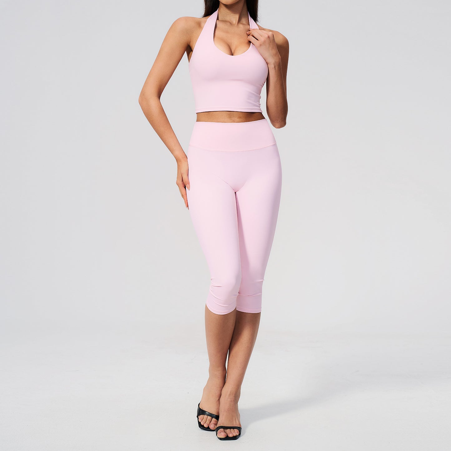 Custom Quick-Dry Yoga Set | Peach Butt Tummy Control Tight Fitness Suit | Wholesale | fouregg