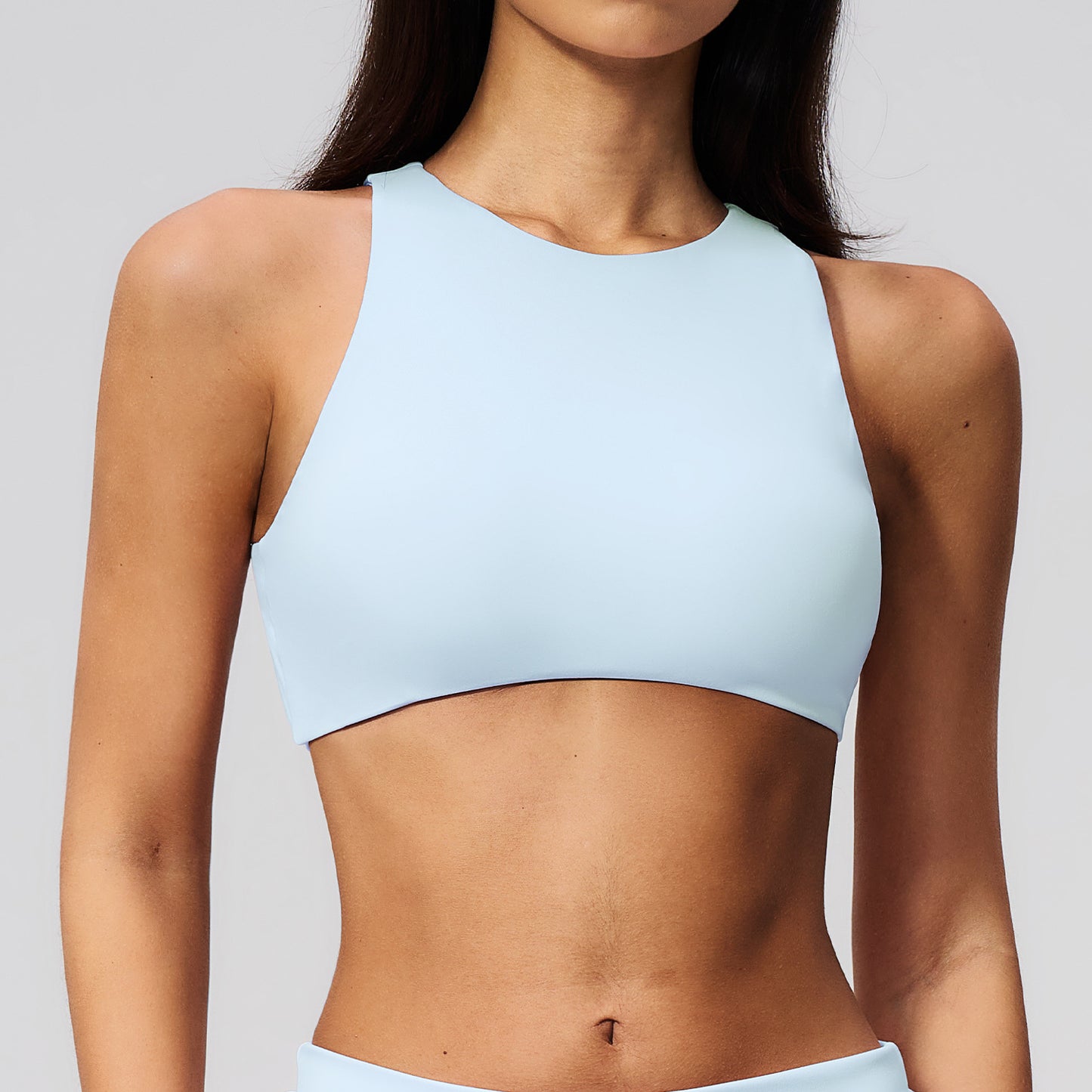 Wholesale Open-Back Gym Bra with Pads | Women's Beautiful Back Fitness Wear | Bulk | fouregg