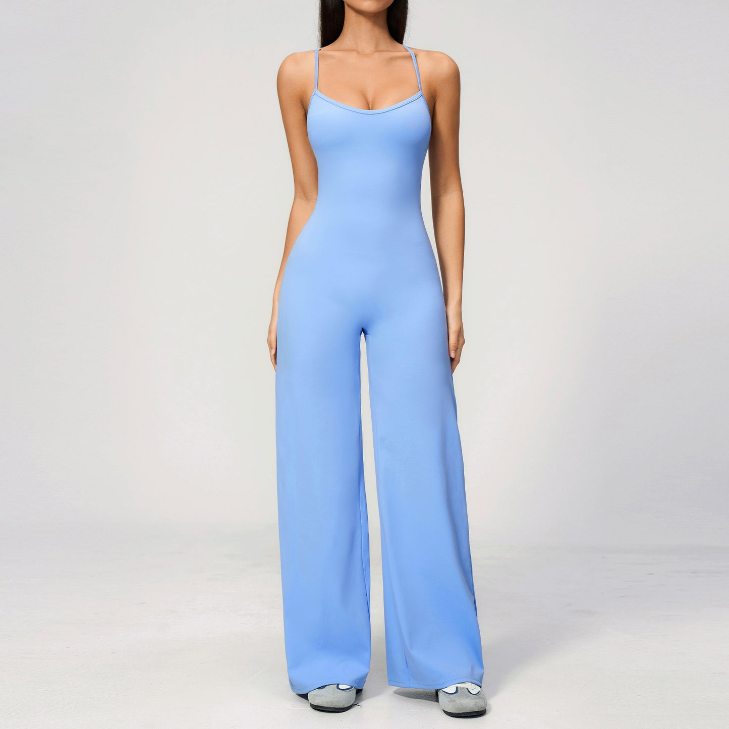 Wholesale High-Stretch Slimming Wide-Leg Jumpsuit | Bulk | fouregg