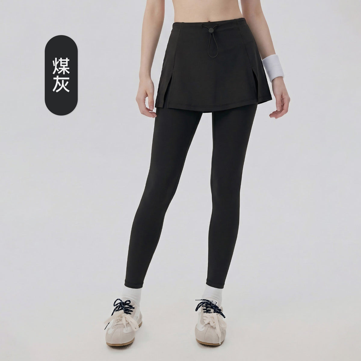 Wholesale Two-in-One Yoga Leggings with Skirt | Bulk Pocketed Workout Skort Pants | fouregg
