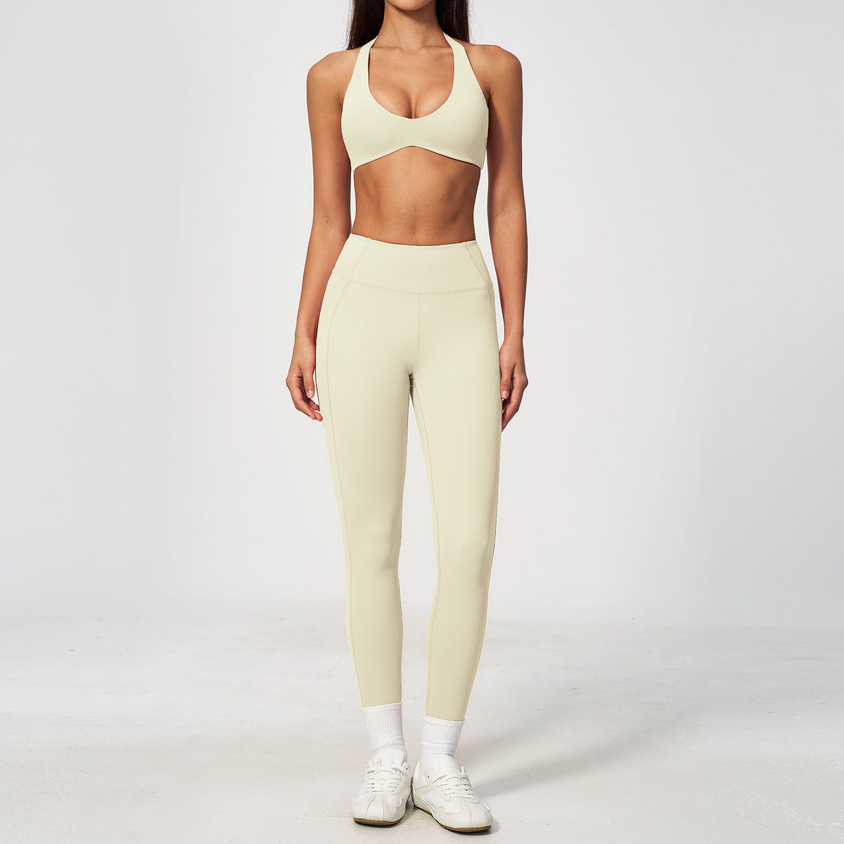 Wholesale Push-Up Halter Top & Pants Set | Tummy-Control Open-Back | fouregg