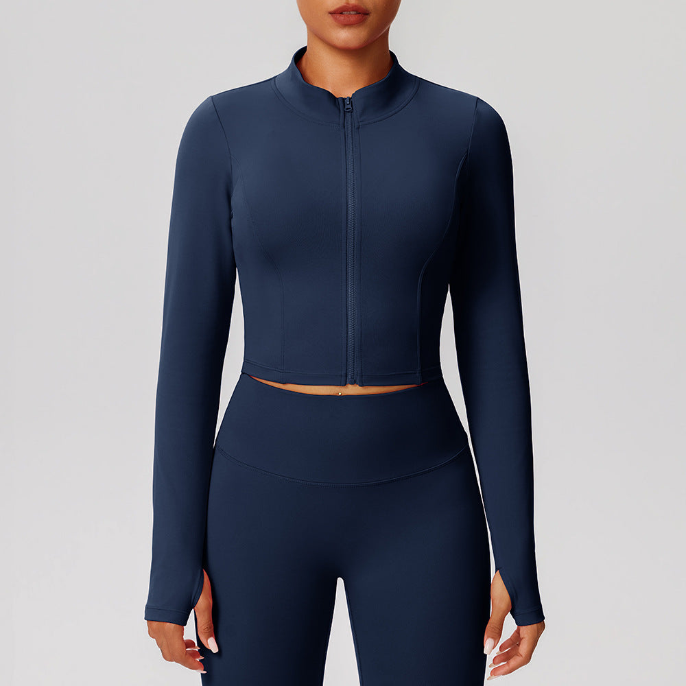 Custom Private Label 52637 Slim Fit Zipper Yoga Jacket | Wholesale | fouregg