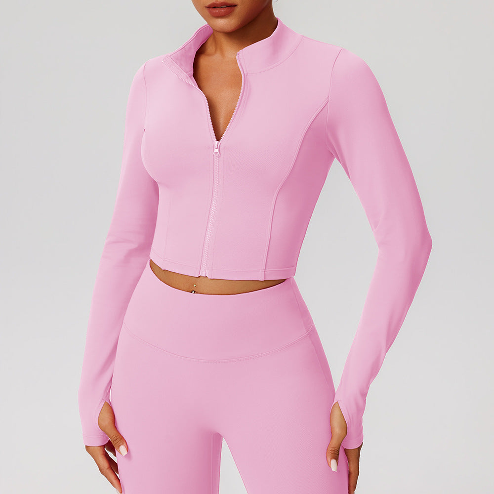 Custom Private Label 52637 Slim Fit Zipper Yoga Jacket | Wholesale | fouregg