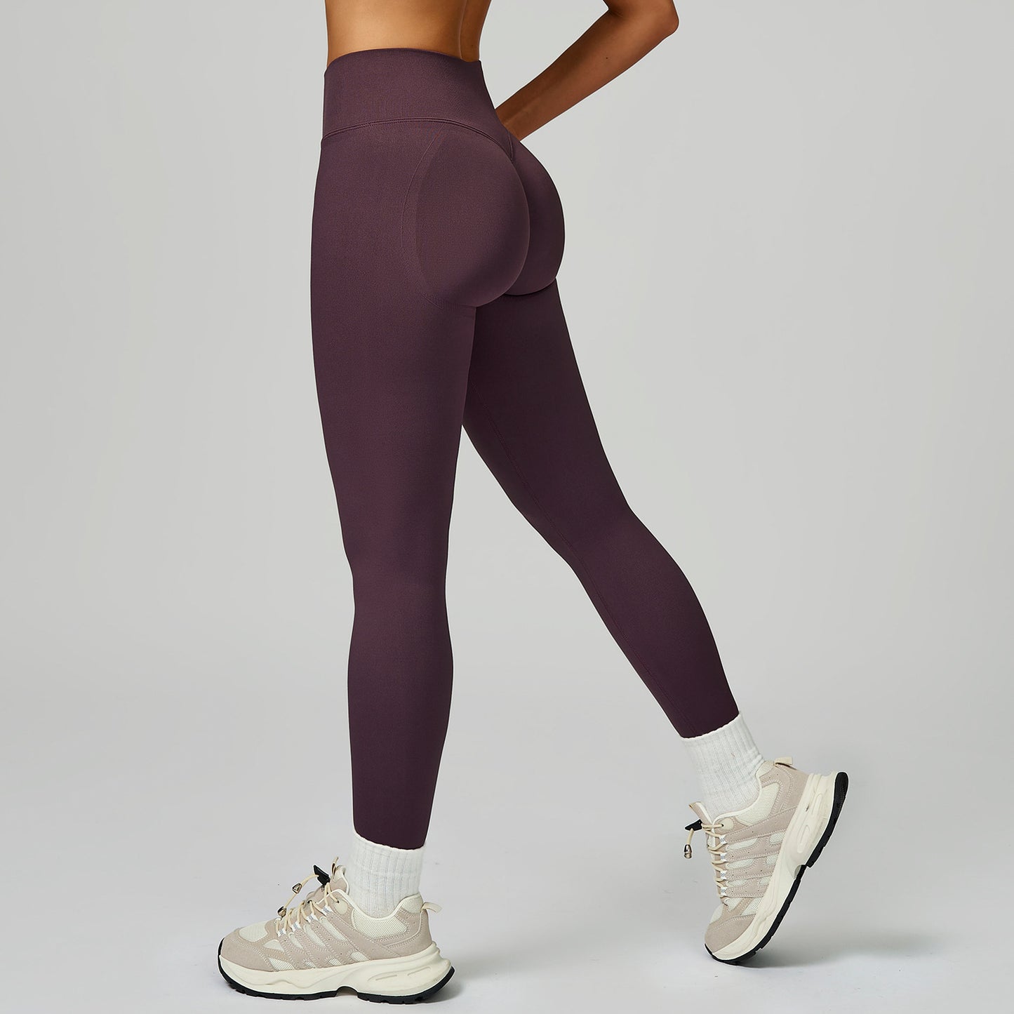 08/2025 Pantalones de yoga sin costuras transfronterizos, bajo en contraste de color, cintura alta, pantalones ajustados, deportivos, para correr y fitness 9245