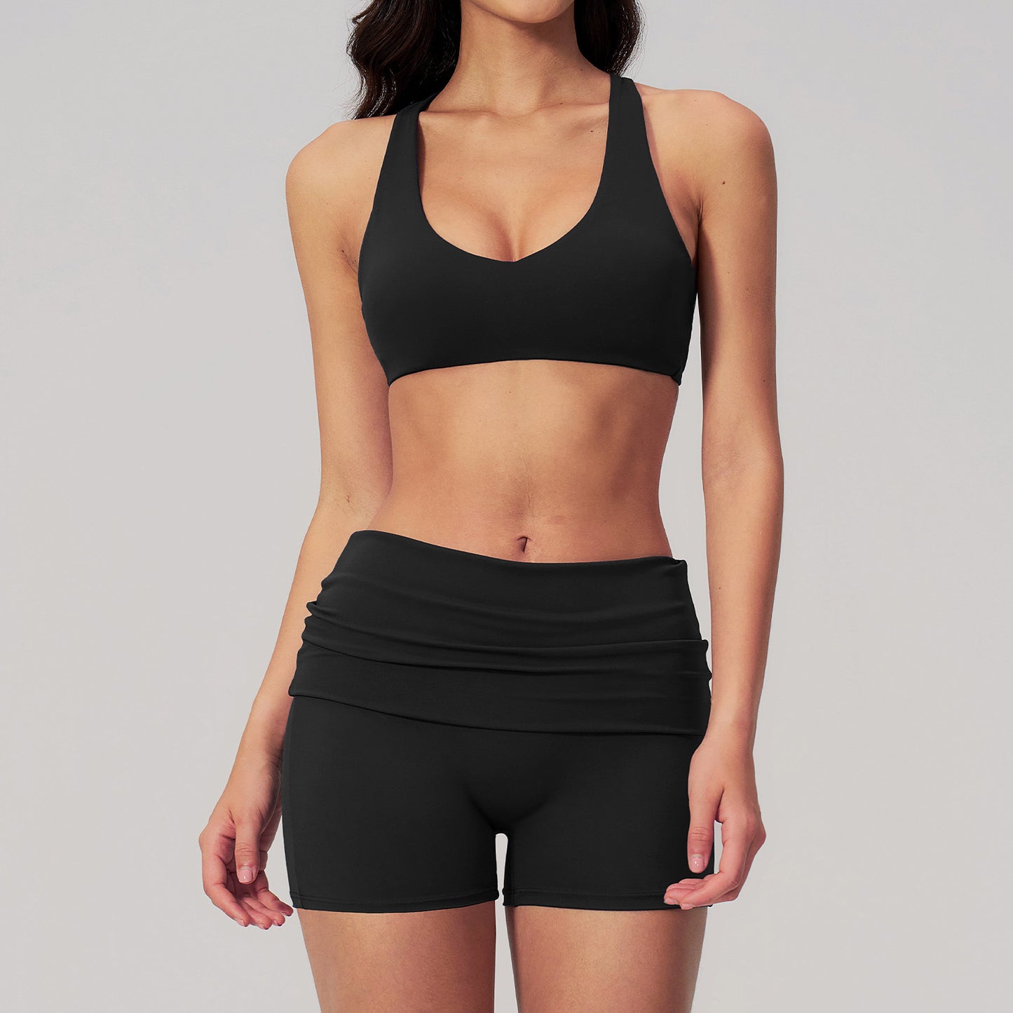 Wholesale Series 5558 Yoga Set | Summer Criss-Cross Back Outfit | fouregg
