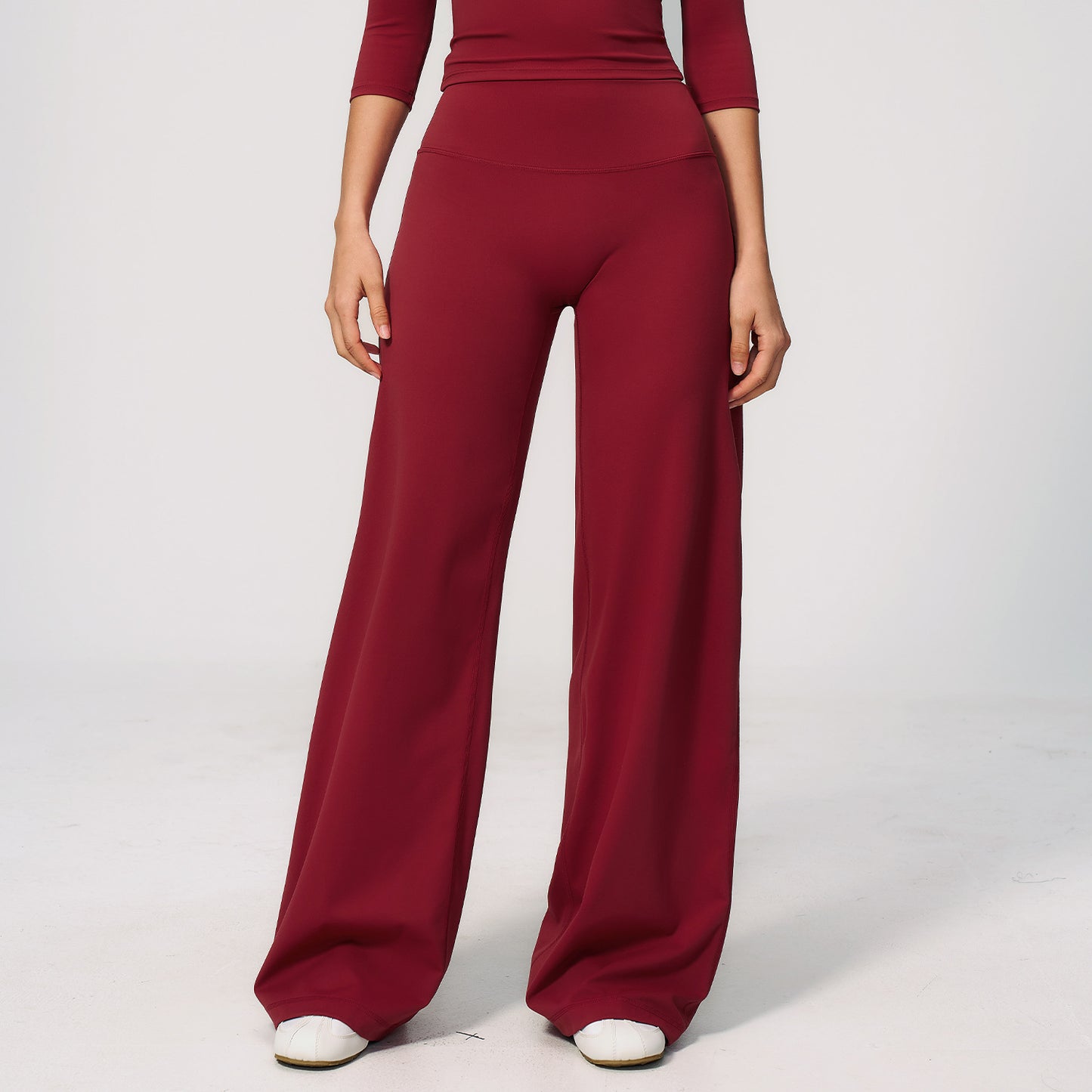 12/2025 Pantalones casuales de mujer de pierna ancha, cepillados, adelgazantes, adecuados para correr al aire libre y hacer deporte, pantalones de pierna ancha para mujer, 5529