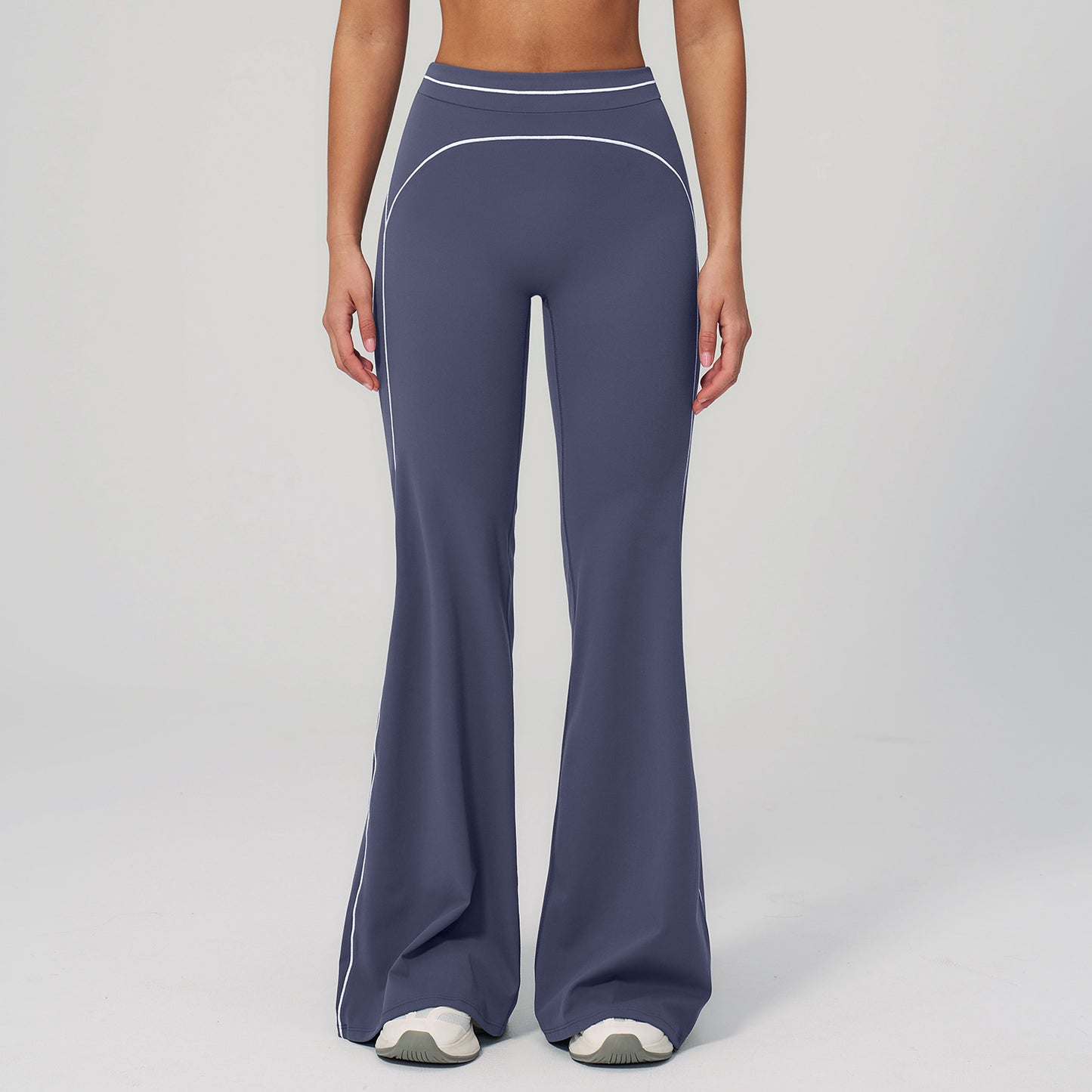 11/2025 Pantalones de pierna ancha cepillados otoño/invierno, cintura alta, bloques de color, pantalones casuales holgados, ropa deportiva para correr al aire libre 7028