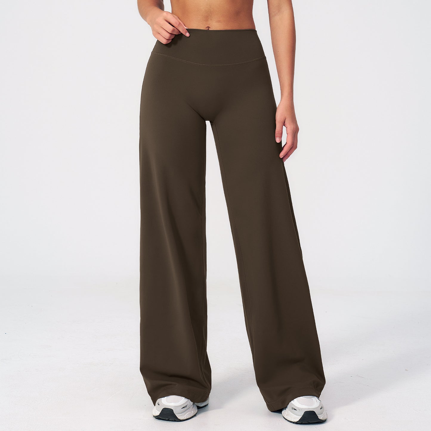12/2025 Pantalones casuales de mujer de pierna ancha, cepillados, adelgazantes, adecuados para correr al aire libre y hacer deporte, pantalones de pierna ancha para mujer, 5529