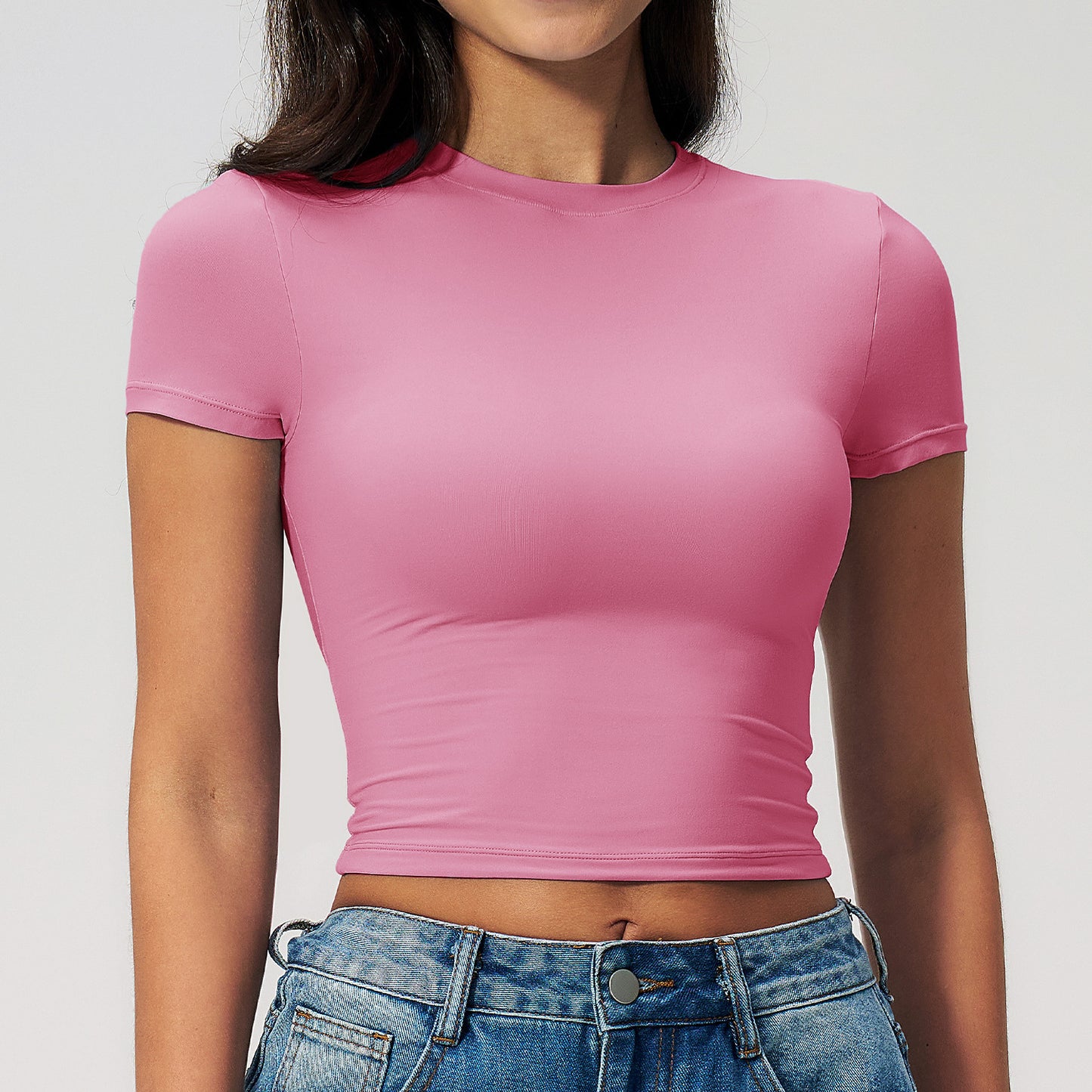 05/2024 Casual all-match tight quick-drying fitness top yoga clothes running Pilates sports T-shirt short sleeve 8743