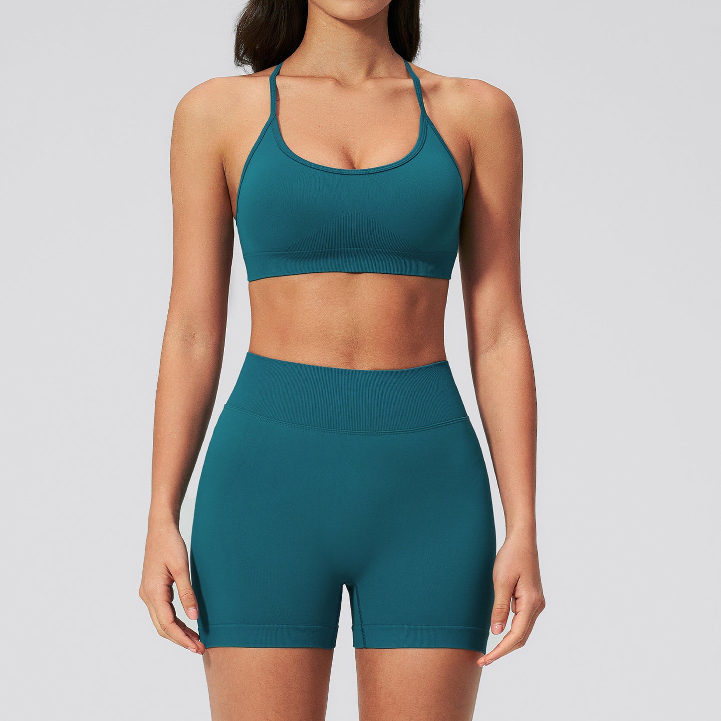 03/2023 link-1 TZ7137   Europe and the United States seamless back yoga suit running fast dry tight sports fitness suit women TZ7137
