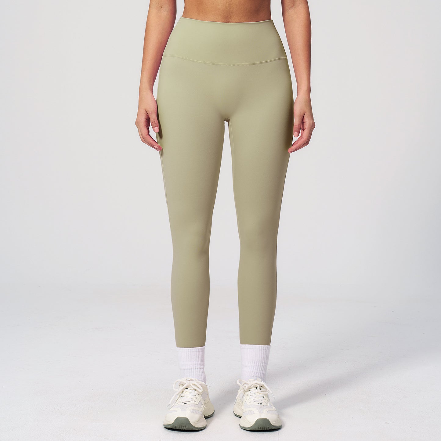 08/2025 Contrast color sanded yoga pants high waist tight pants outdoor cycling running sports fitness pants 2036