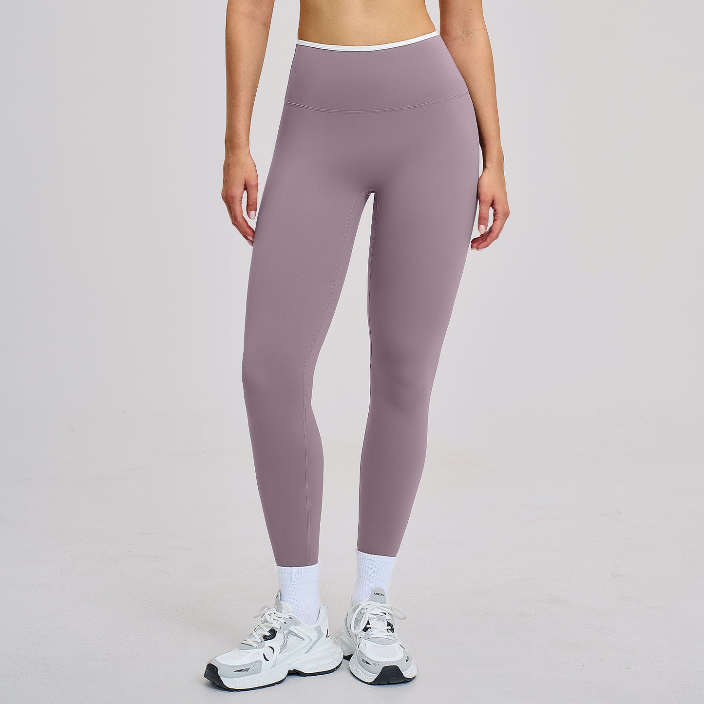 06/2025 Pantalones de yoga de cintura alta, color de contraste, de secado rápido, deportivos, para correr, fitness, leggings 9238