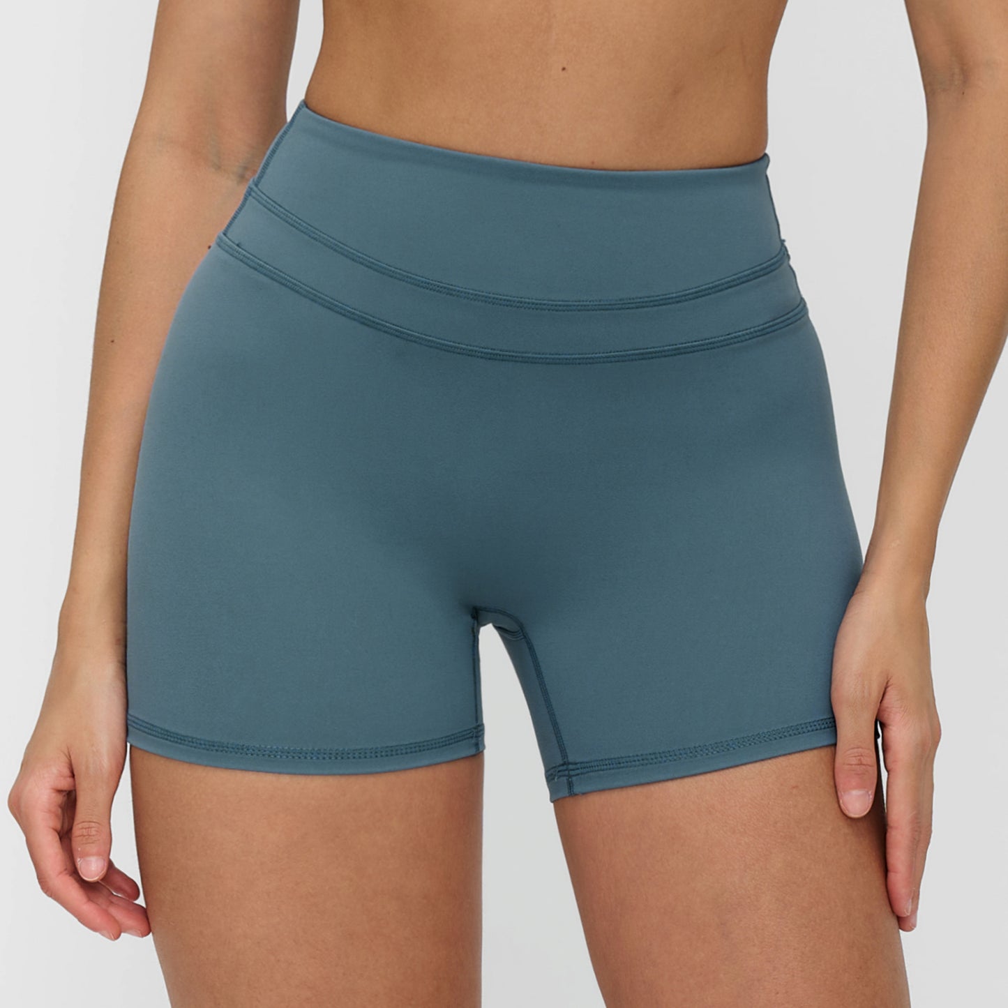 07/2024 Sanded tight yoga shorts elastic high waist peach hip running fitness shorts 8863