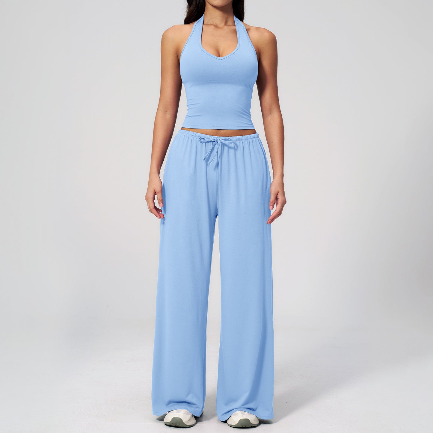 09/2025 Traje de yoga lijado de secado rápido con tirantes cruzados de espalda bonita, traje deportivo casual de running y fitness para mujer 3058