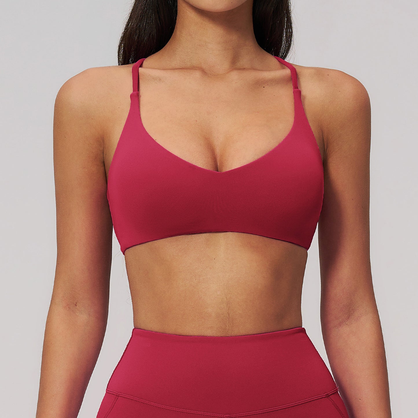 06/2025 Cloud sense yoga bra quick-drying cross beautiful back high-intensity fitness wear leisure running sports underwear 3091