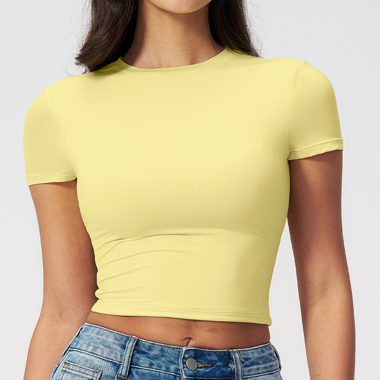 05/2024 Casual all-match tight quick-drying fitness top yoga clothes running Pilates sports T-shirt short sleeve 8743