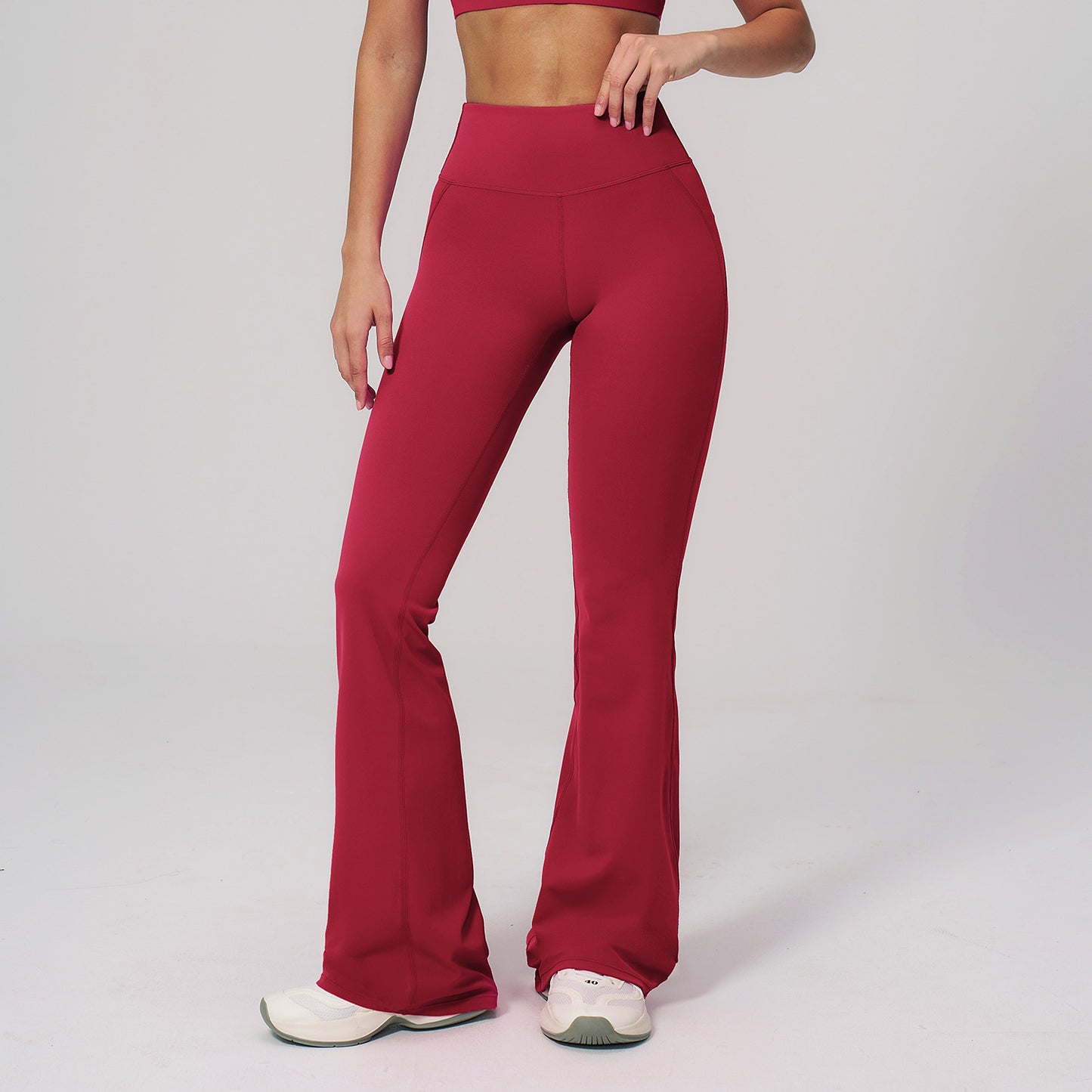 06/2025 Cloud-feeling sports trousers high waist hip-lifting wide-leg outer wear bell-bottom pants running sports casual bell-bottom pants 3091