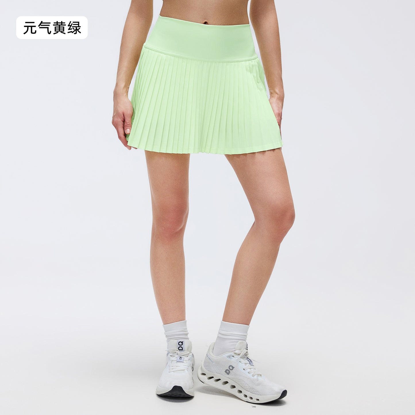 01/2025 Summer high waist belly pocket tennis skirt women's quick-drying anti-exposure fitness shorts DK383