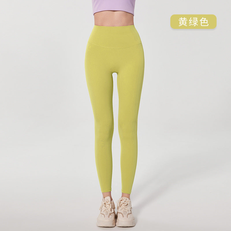 05/2024 5A Pantalon de yoga antibactérien printemps-été pour femme, pantalon une pièce, taille haute, liftant les hanches, tenue de sport, pantalon de fitness, assorti au soutien-gorge gilu-YW28