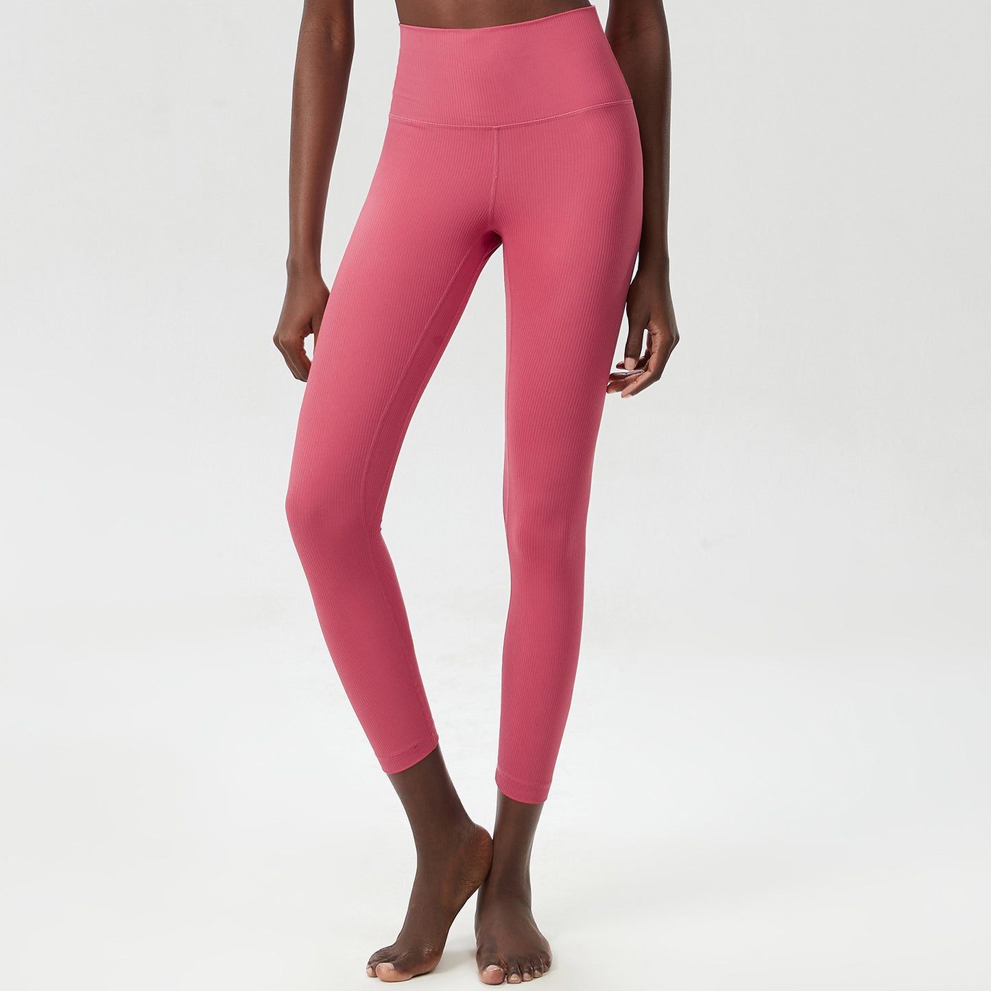 04/2024 High waisted classic version willow striped yoga pants women's plus size waxy elastic tight base fitness pants