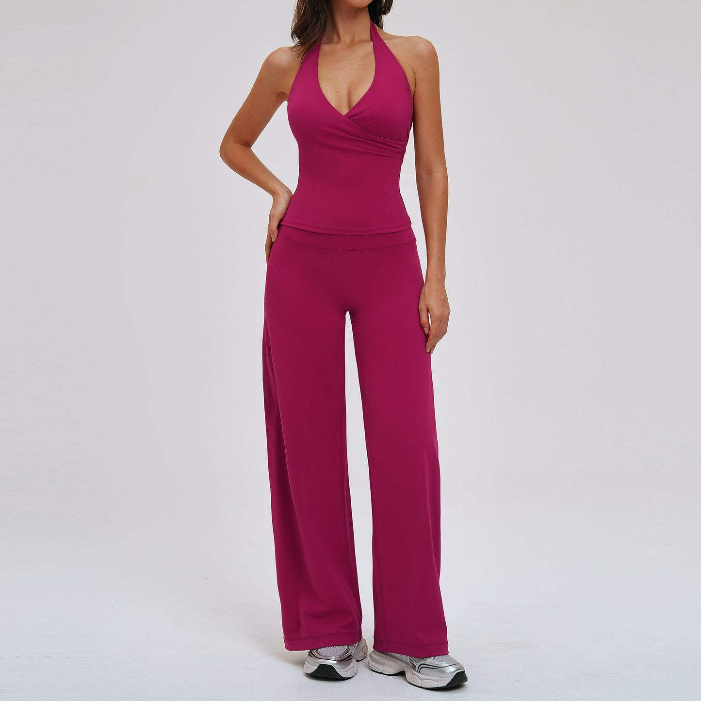 12/2025 TZ3109  link-3 Brushed yoga set, hollow back-fitting yoga suit, outdoor running exercise set for women 3109