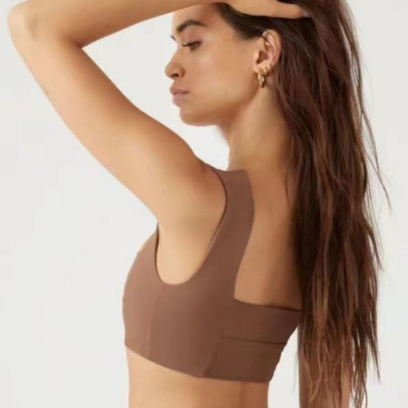 women's thick sports strap yoga top sports bra