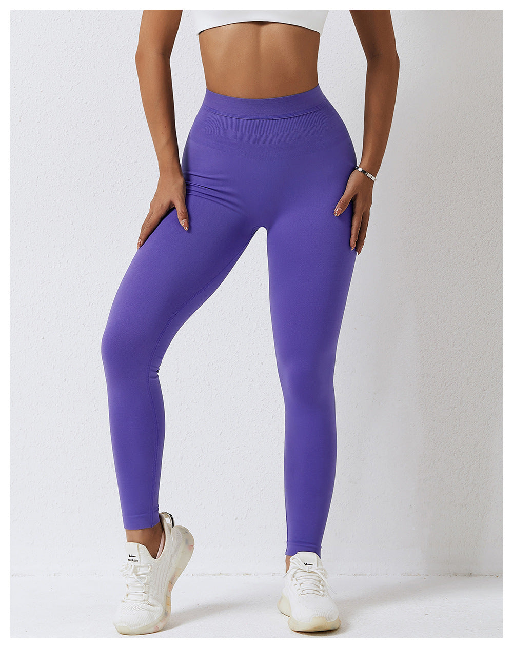 High waist seamless yoga pants women's outerwear running training tights sports pants high waist hip lifting fitness trousers 6742
