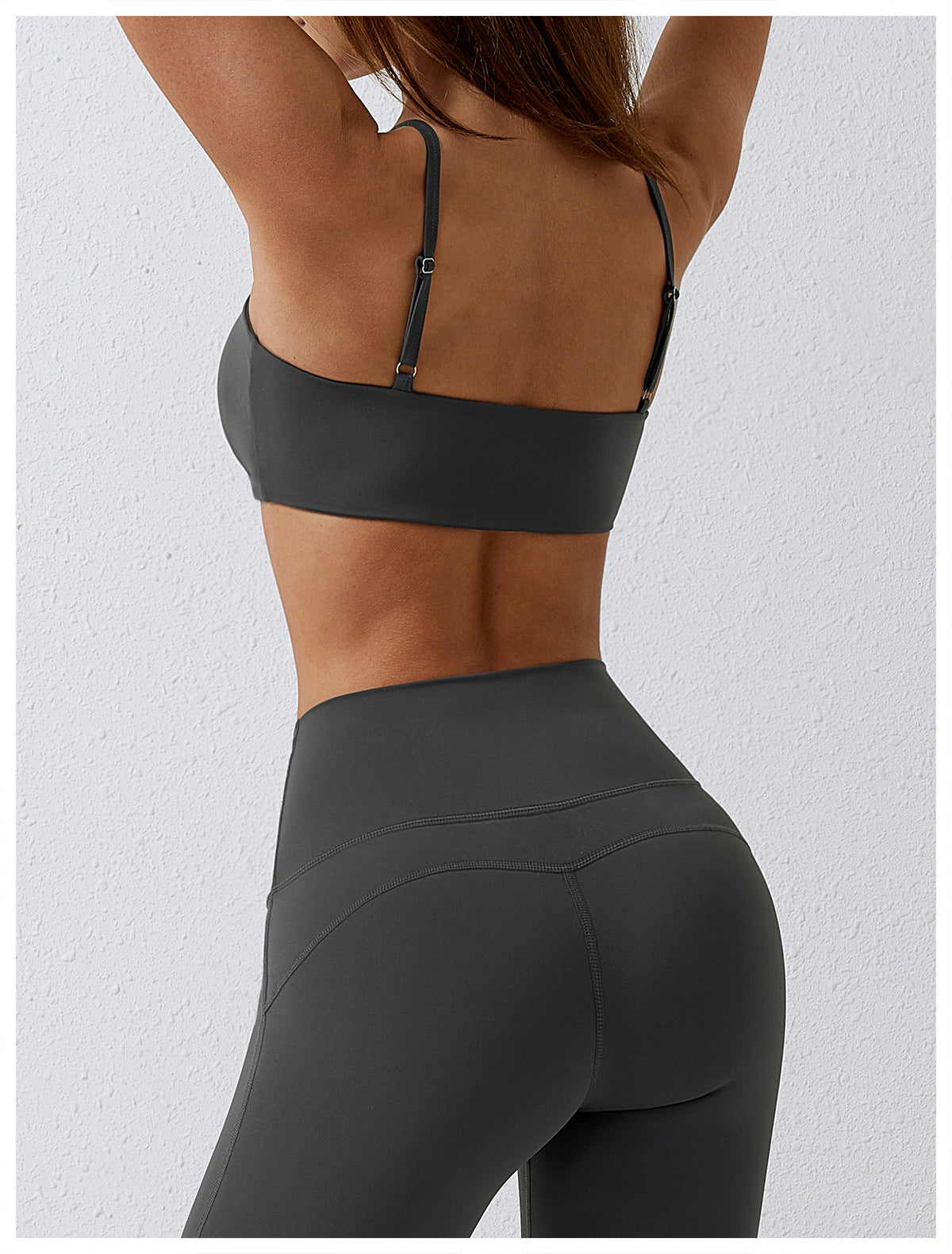 Dance casual sports underwear women's running fitness bra gathered brushed nude yoga vest 8008