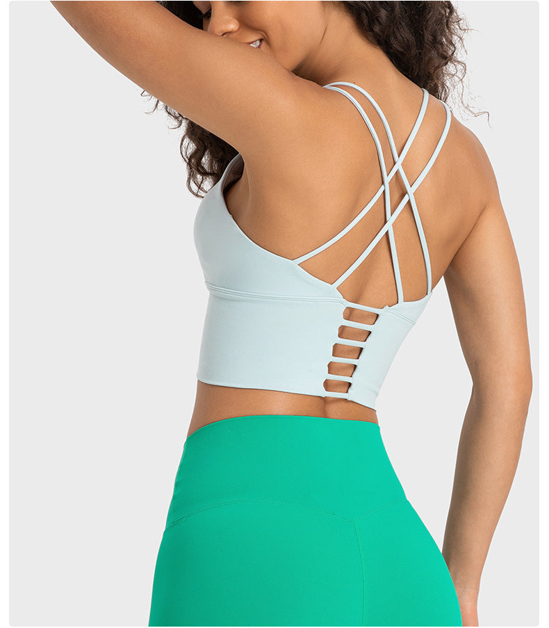 Sports bra yoga clothing women's fitness bra small suspenders