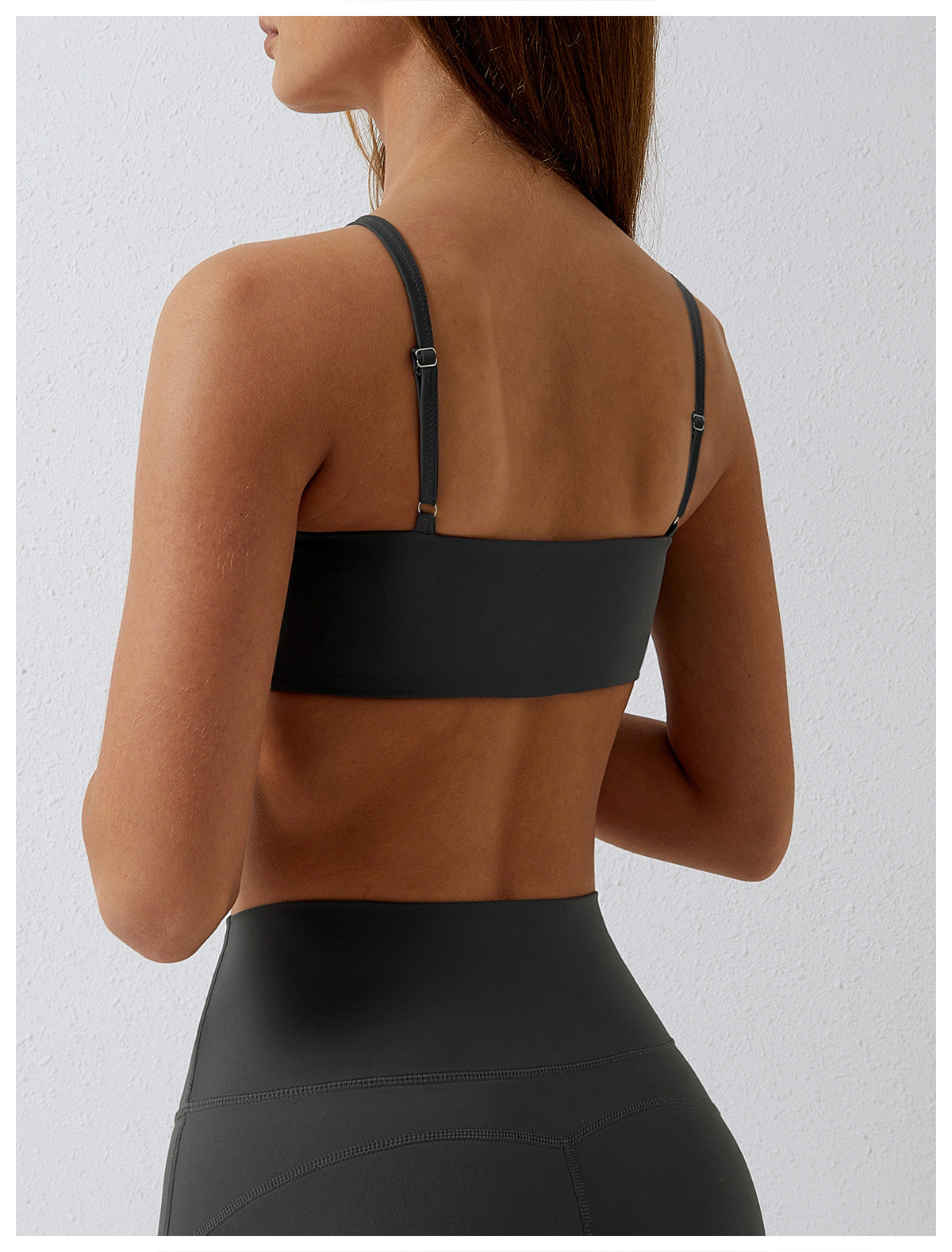 Dance casual sports underwear women's running fitness bra gathered brushed nude yoga vest 8008