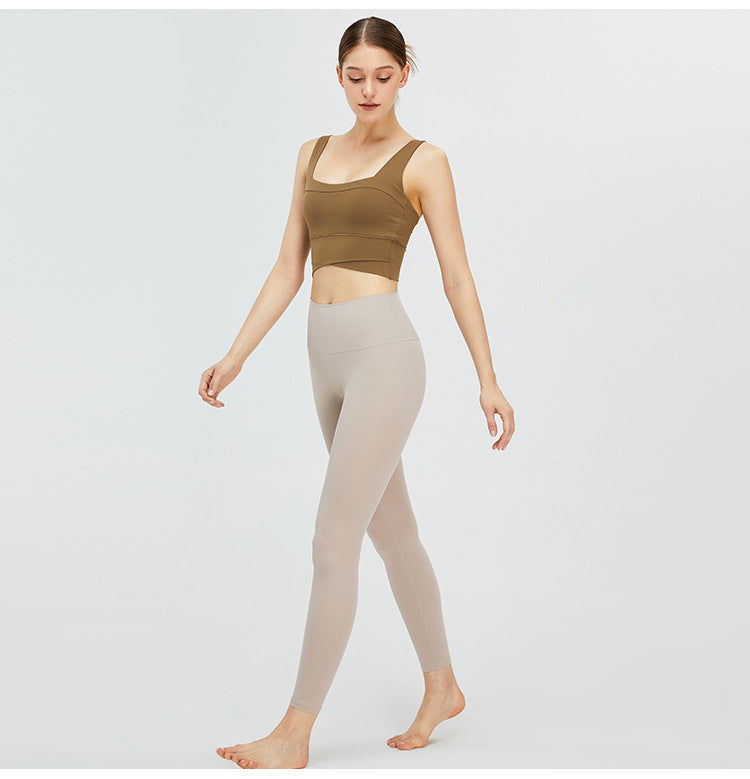 high-strength shockproof sports bra women's running fitness bra vest style naked yoga clothing