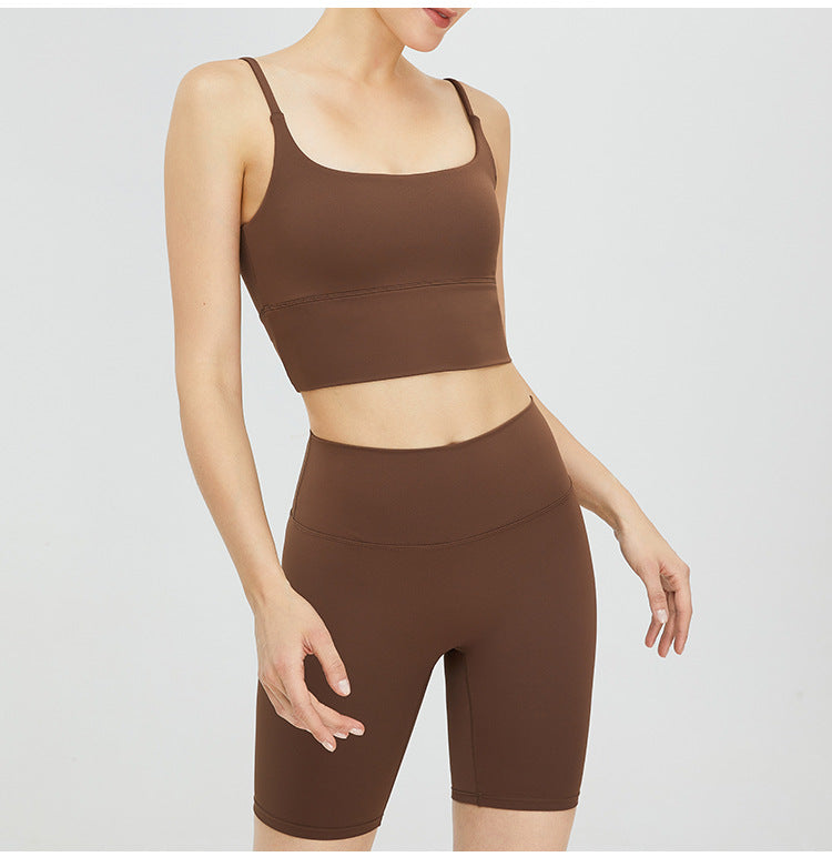 sports bra yoga camisole running fitness shockproof naked yoga clothing