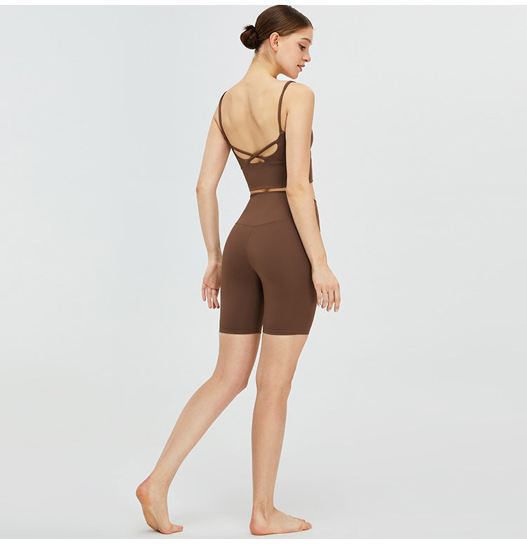 sports bra yoga camisole running fitness shockproof naked yoga clothing