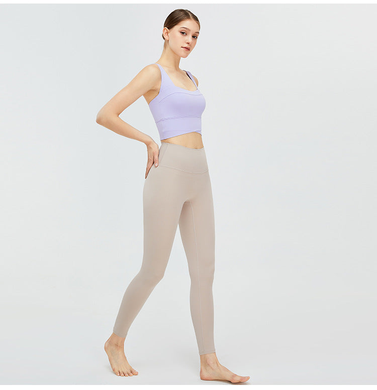 high-strength shockproof sports bra women's running fitness bra vest style naked yoga clothing