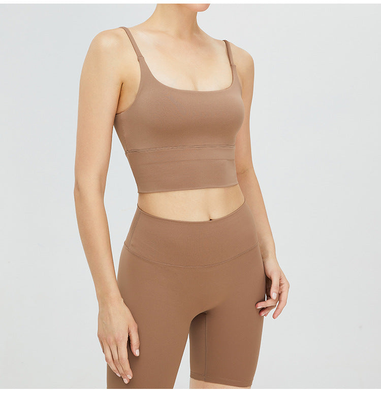 sports bra yoga camisole running fitness shockproof naked yoga clothing