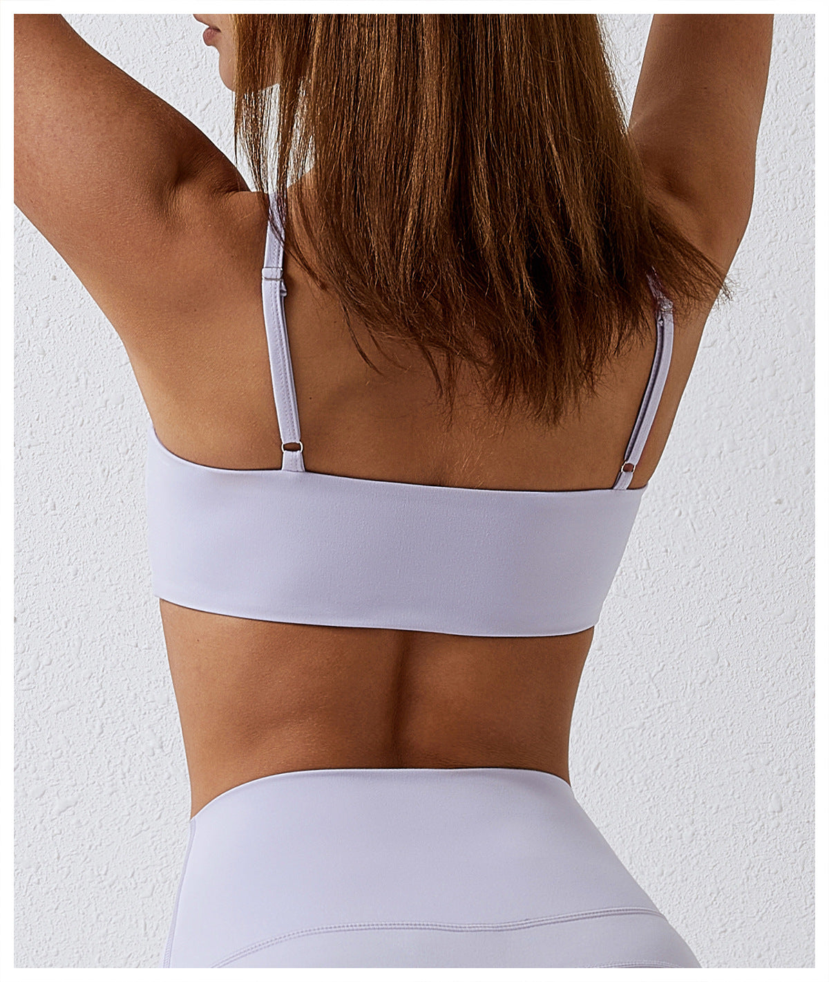 Dance casual sports underwear women's running fitness bra gathered brushed nude yoga vest 8008