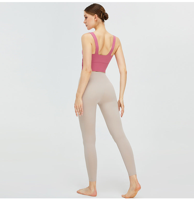 high-strength shockproof sports bra women's running fitness bra vest style naked yoga clothing