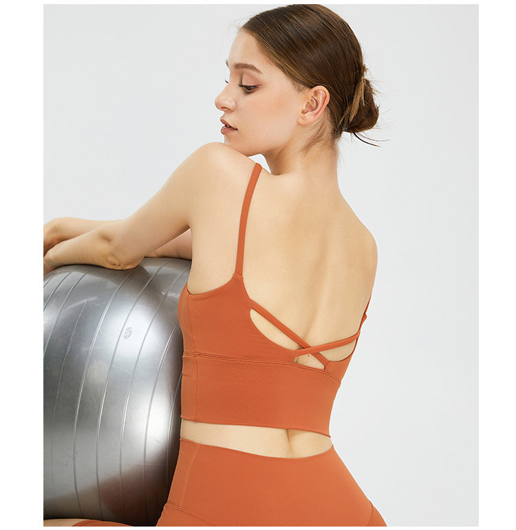 sports bra yoga camisole running fitness shockproof naked yoga clothing