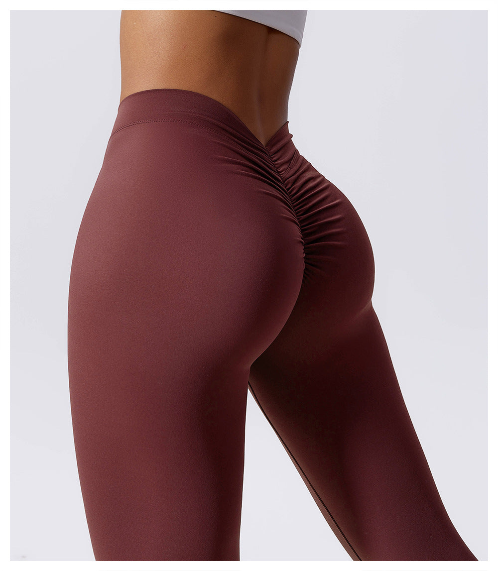 Brushed Gym Pants Women's Sports Pants Tight Yoga Pants 8149