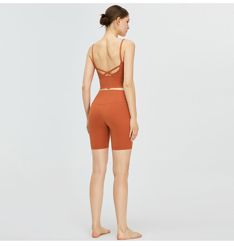 sports bra yoga camisole running fitness shockproof naked yoga clothing