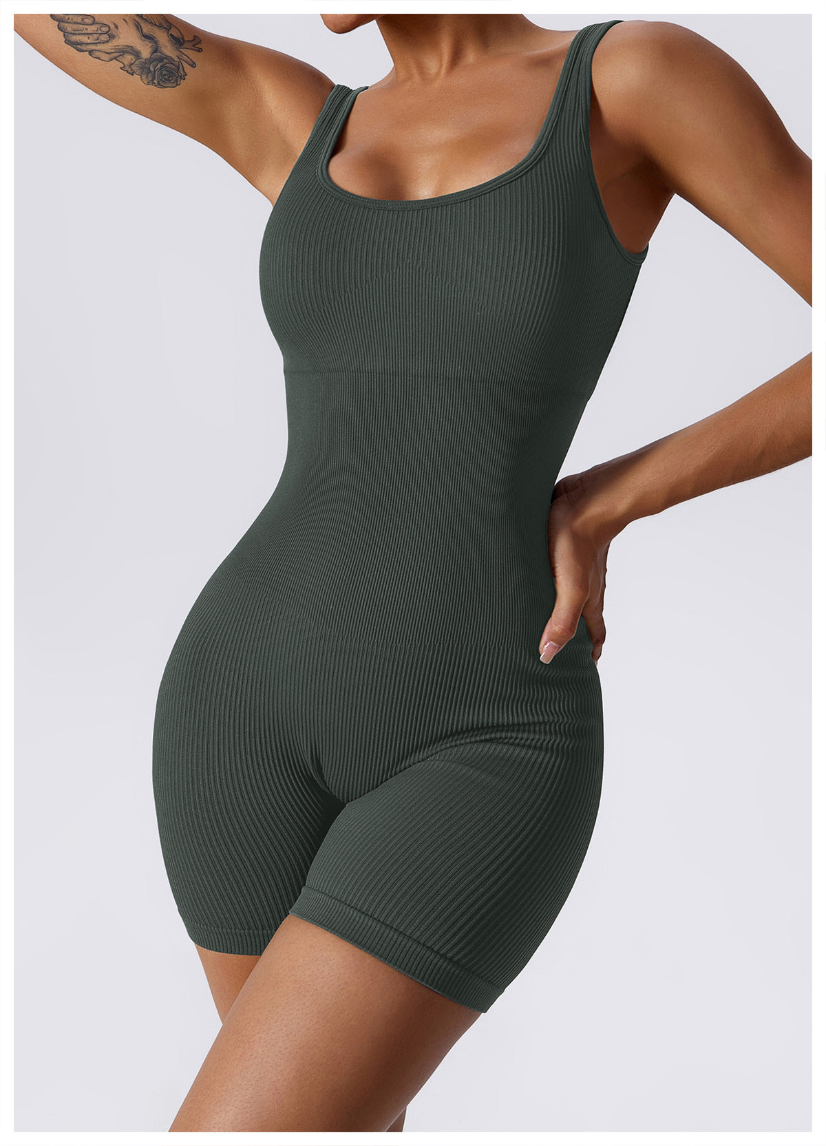 Seamless one-piece yoga suit women's high-elastic one-piece tight-fitting one-piece suit in the air beautiful back yoga suit 6982