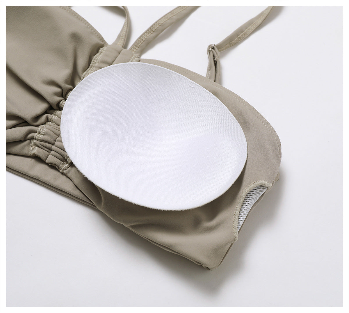 Dance casual sports underwear women's running fitness bra gathered brushed nude yoga vest 8008