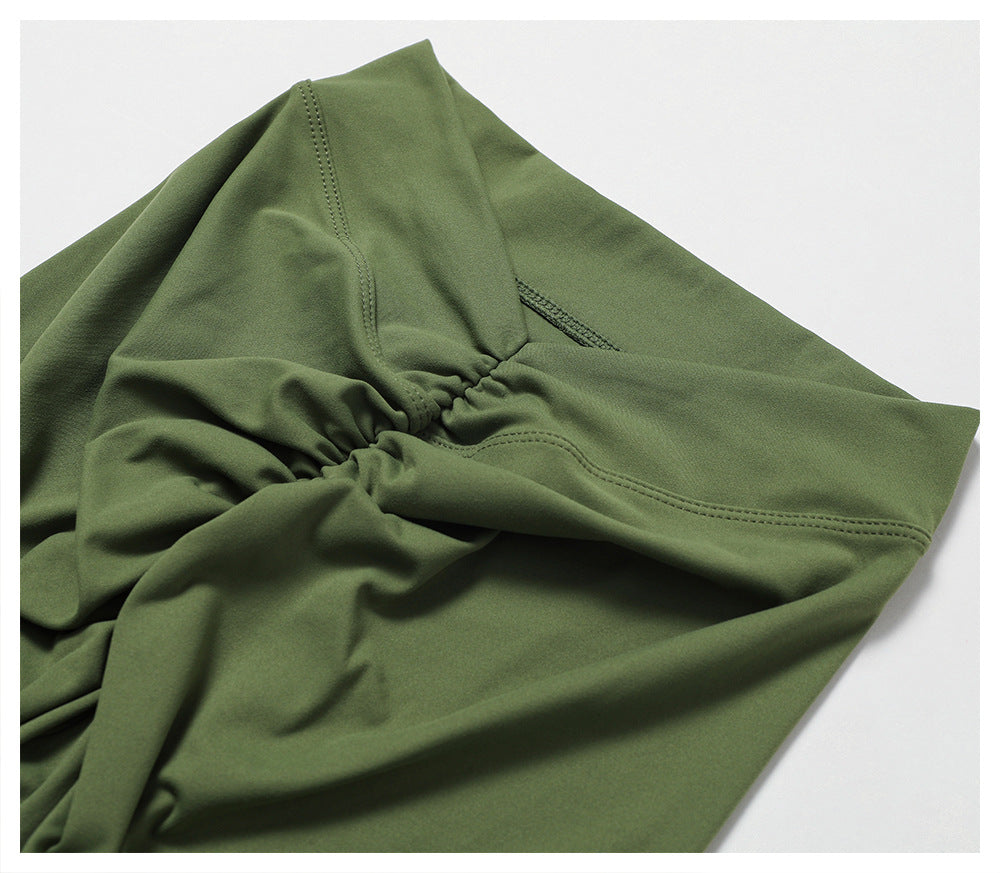 Brushed yoga pants hip-lifting fitness pants outerwear running sports pants women 8175