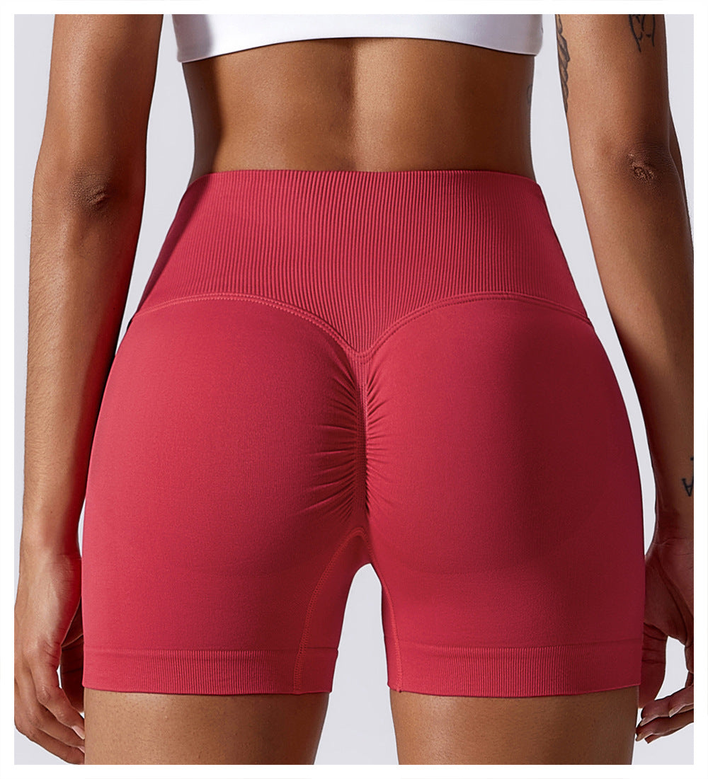 Hip Lifting Yoga Running Gym Shorts Tight Seamless Sports Shorts Women