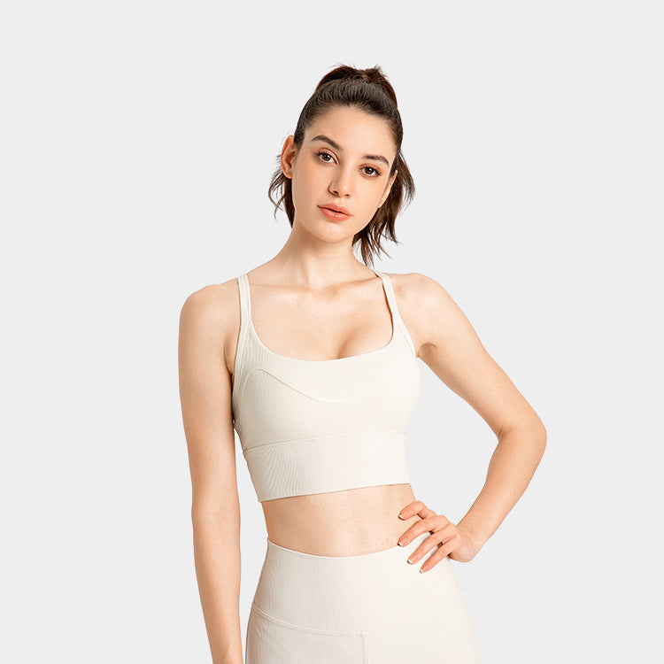 Yoga Clothing Suits Women New Beautiful Back Fitness Clothing Sports Bra Hips Peach Pants Hollow Shorts